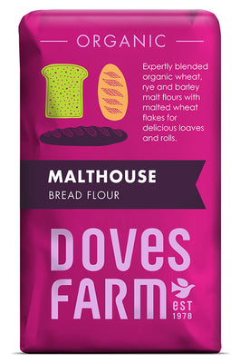 Doves Farm Malthouse Bread Flour 1kg (pack of 5)