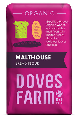 Doves Farm Malthouse Bread Flour 1kg (pack of 5)