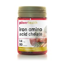 Power Health Iron - Amino Acid Chelate 14mg  50s Tabs