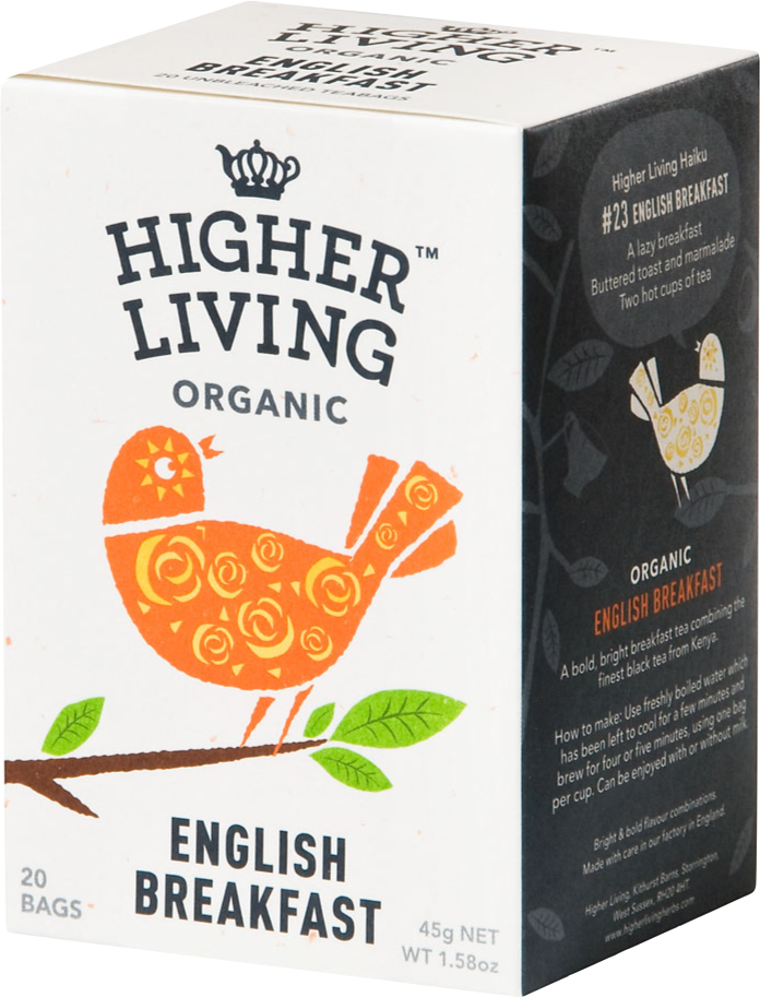 Higher Living Organic English Breakfast 20 Bags