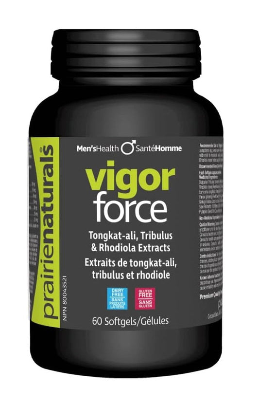 Prairie Vigor Force Tongkat Ali Tribulus & Rhodiola Extracts 60 Soft gels (Pack of 6)