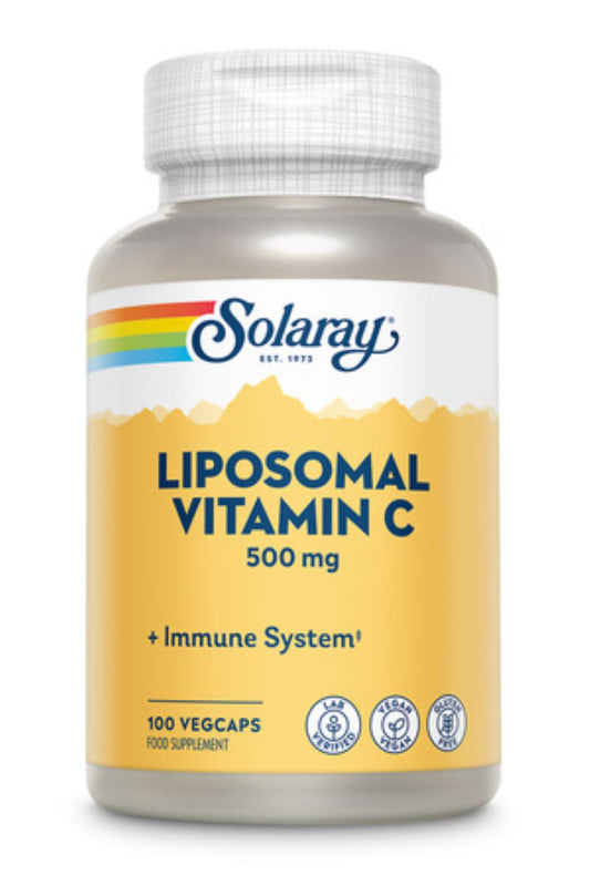 Solaray Liposomal Vitamin C 500mg - Immune System -Lab Verified - Vegan - Gluten Free 100 VegCaps