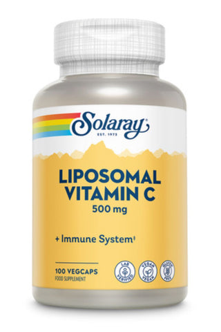 Solaray Liposomal Vitamin C 500mg - Immune System -Lab Verified - Vegan - Gluten Free 100 VegCaps