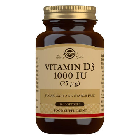 Solgar Vitamin D3 1000 IU (25 µg) 100 Softgels