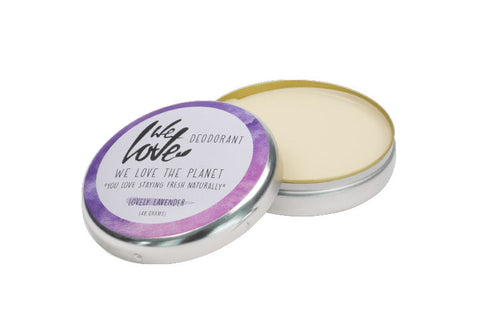 We Love The Planet Natural Deodorant Cream - Lovely Lavender Tin 48g (Pack of 6)
