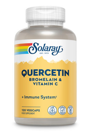 Solaray Quercetin Bromelain and Vitamin C - Immune System - Lab Verified - Vegan - Gluten Free - 120 VegCaps