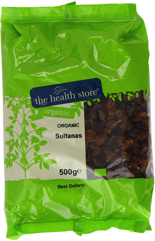 Ths Organic Fruits Dried ths Organic Sultanas (Sunflower Oil) 500g (Pack of 3)