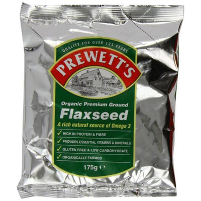 PREWETT'S Organic Premium Flaxseed 175g (Pack of 6)