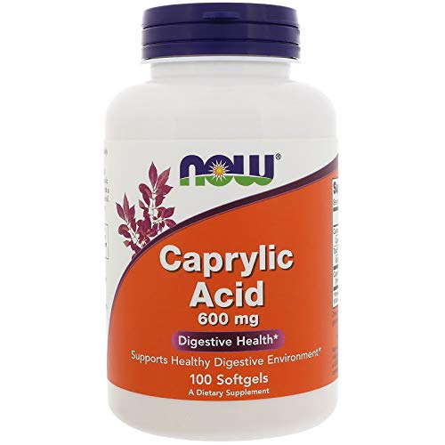 NOW Foods Caprylic Acid, 600mg 100 softgels