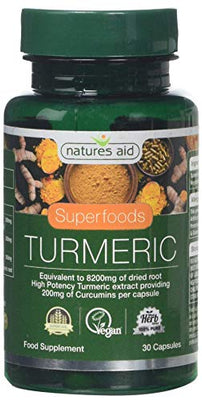 Natures Aid High Potency Turmeric 8200mg 30 Capsules