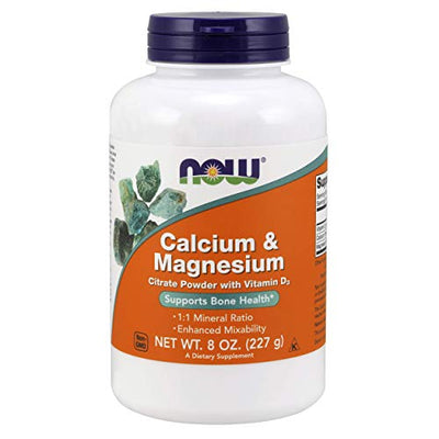 NOW Foods Calcium & Magnesium, Citrate Powder with Vitamin D3 227g