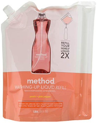 Method Peach & Pink Pepper Washing Up Liquid Refill 1L