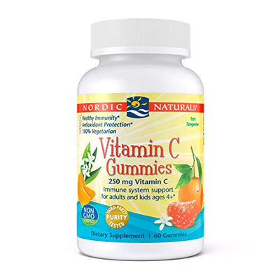 Nordic Naturals Vitamin C Gummies, 250mg Tangerine - 60 gummies