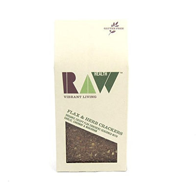 Raw Health Organic Flax Garlic & Herb Raw Crackers 90g