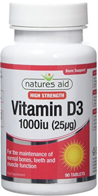 Natures Aid Vitamin D3 1000iu (25ug) 90 Tabs