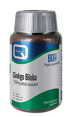 Quest Ginkgo Biloba 150mg 60 Tablets