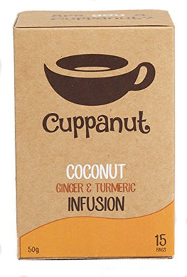 Cuppanut Coconut Ginger & Turmeric Infusion 15 Bags