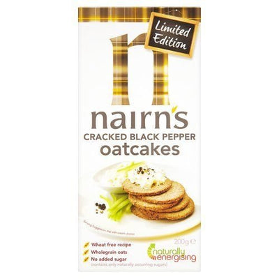 Nairn's Oatcakes Limited Edition Cracker Black Pepper Oatcakes 200g