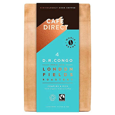 Cafedirect D.R. Congo Organic FT Coffee Beans 200g