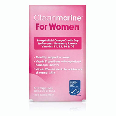 Cleanmarine Krill Oil for Women - 60 x 600mg Gelcaps