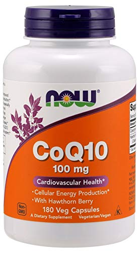 NOW Foods CoQ10 with Hawthorn Berry, 100mg 180 vcaps
