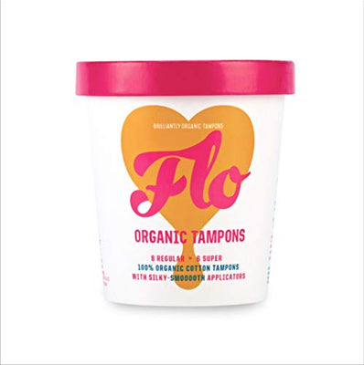 Here We Flo Organic Tampons 14-Piece (8 Regular + 6 Super Strength)