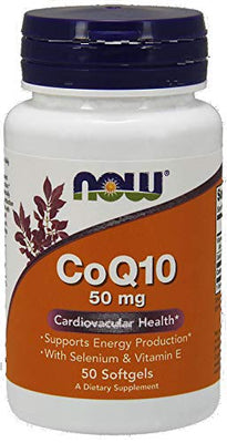 NOW Foods CoQ10 with Selenium & Vitamin E, 50mg 50 softgels