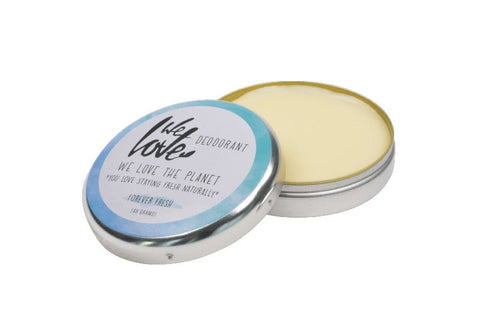 We Love The Planet Natural Deodorant Cream - Forever Fresh Tin 48g (Pack of 6)