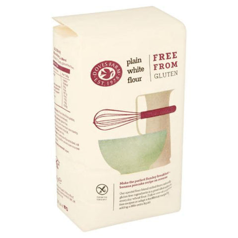 Doves Farm Freee Plain White Flour - Gluten Free 1kg (Pack of 5)