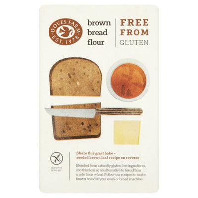 Doves Farm Freee Brown Bread Flour 1kg (Pack of 5)