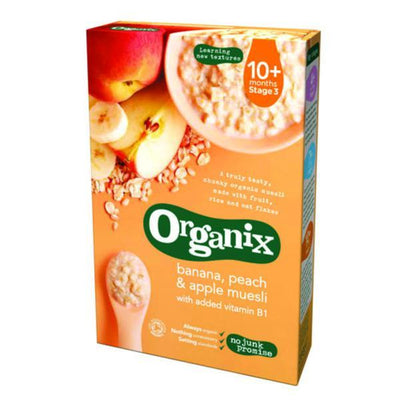 Organix Organic Banana Peach & Apple Muesli 200g (Pack of 4)