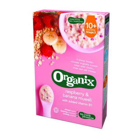 Organix Organic Raspberry & Banana Muesli 200g (Pack of 4)