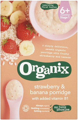 Organix Organic Strawberry & Banana Porridge 120g (Pack of 5)
