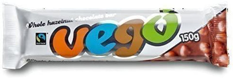 Vego Whole Hazelnut Chocolate Bar 150g (Pack of 30)