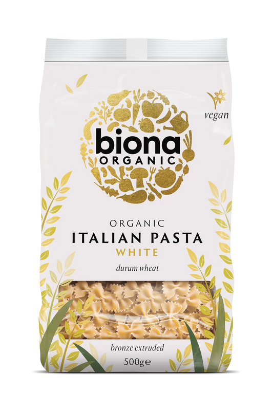 Biona White Farfalline (mini bow ties) Organic 500g (Pack of 12)