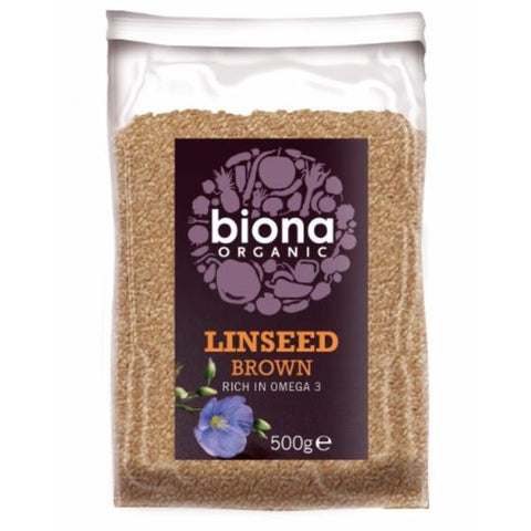 Biona Organic Linseed Brown - A rich source of OMEGA 3 - 500g