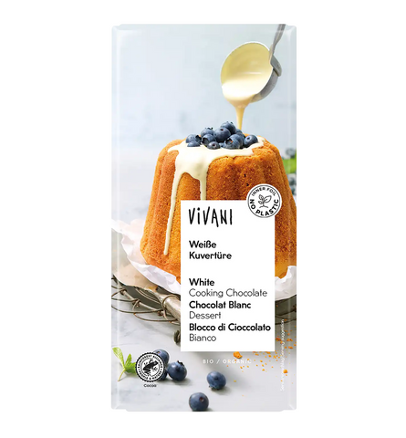 Vivani Organic White Cooking Chocolate 200g (Pack of 10)