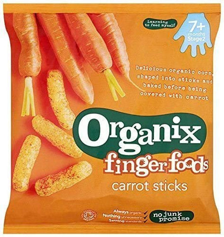 Organix Organic Crunchy Carrot Sticks 20g (Pack of 8)