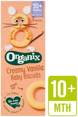 Organix Organic Baby Ring Biscuits Vanilla 54g (Pack of 5)