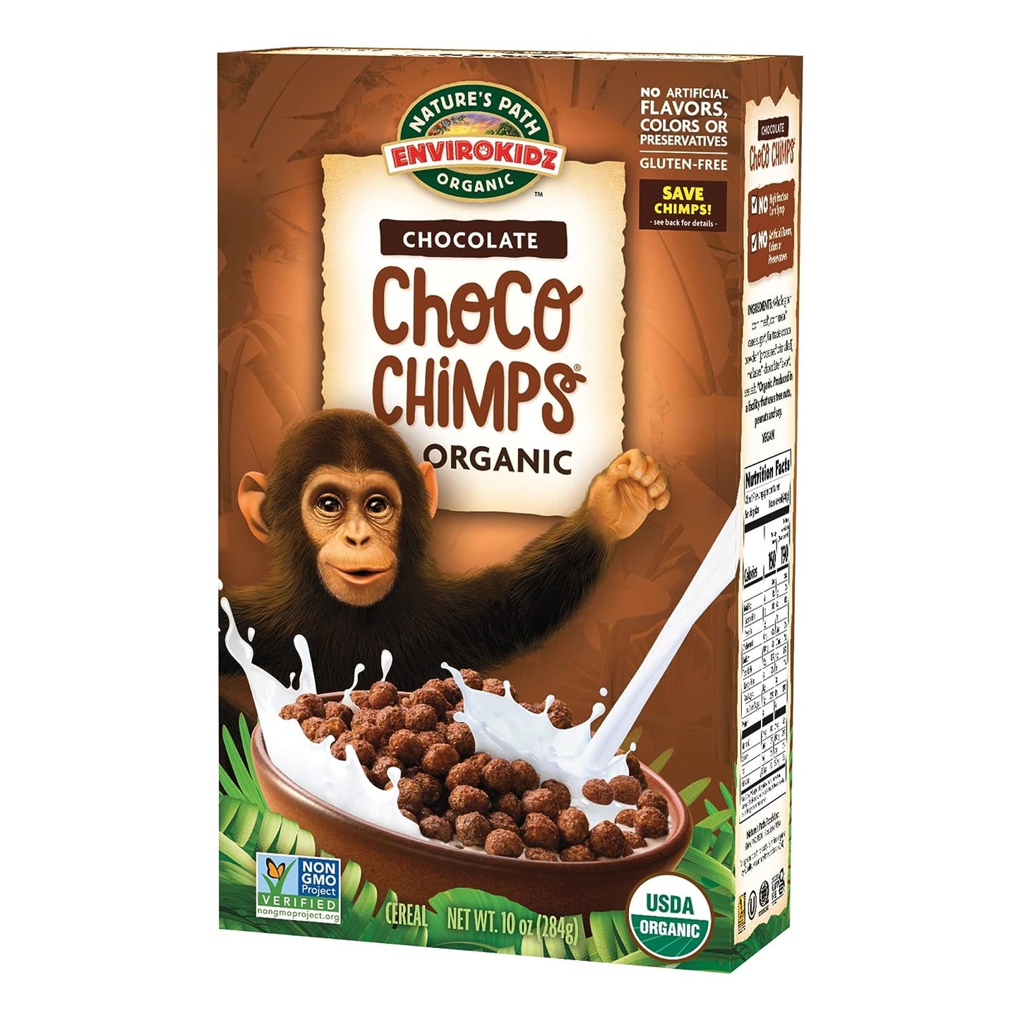 Natures Path Enviro Kidz Organic Chocolate Choco Chimps 284g (Pack of 4)