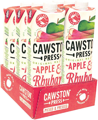Cawston Apple & Rhubarb Juice - Pressed 1Ltr (Pack of 6)