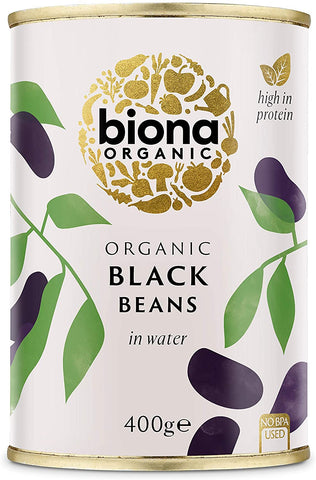 Biona Organic Black Beans 400g (Pack of 6)