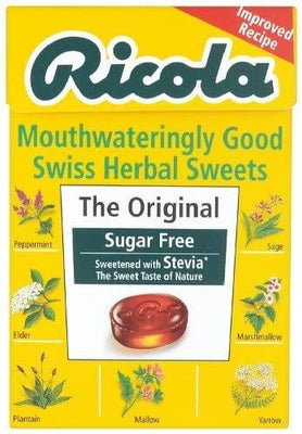 Ricola Original Sugar Free Swiss Herbal Drops with Stevia 45g (Pack of 20)
