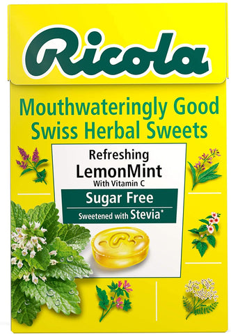 Ricola Swiss Lemon Mint herbal drops 45g Box (Pack of 20)