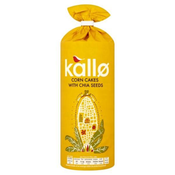 Kallo Corn Cakes with Chia Seeds 130g (Pack of 6)
