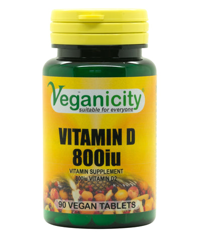 Veganicity Vitamin D2 800iu 20mcg 90 Vtabs (Pack of 12)