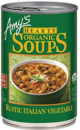 Amys Soups Hearty Rustic Italian Vegetable Soup 397g (Pack of 6)