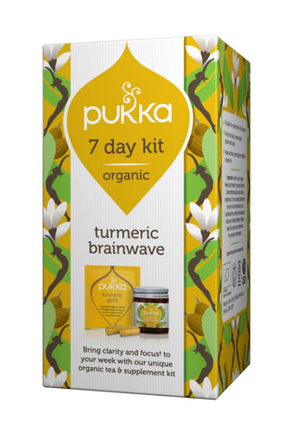 Pukka Organic 7 day kit - Turmeric Brainwave 14 Capsules and 7 Tea Sachets