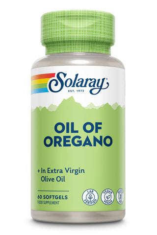 Solaray Oil of Oregano 150mg - Extra Virgin Olive Oil - Lab Verified - Vegan - Gluten Free - 60 Softgels