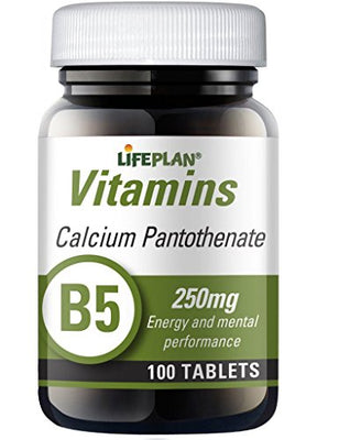 Lifeplan Vitamin B5 Calcium Pantothenate 250mg 100 Tablets